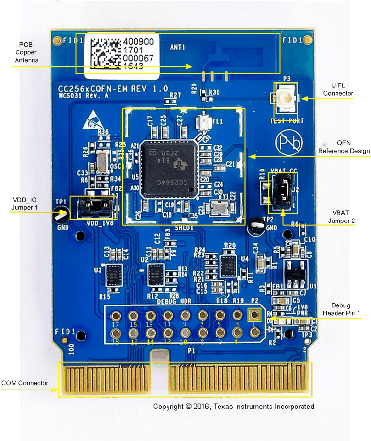  CC2564xCQFN-EM 亮點