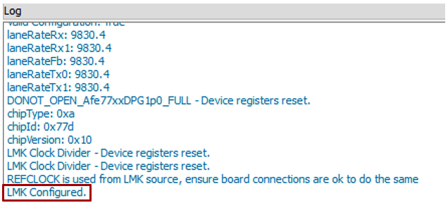  “LMK Configured”指示器