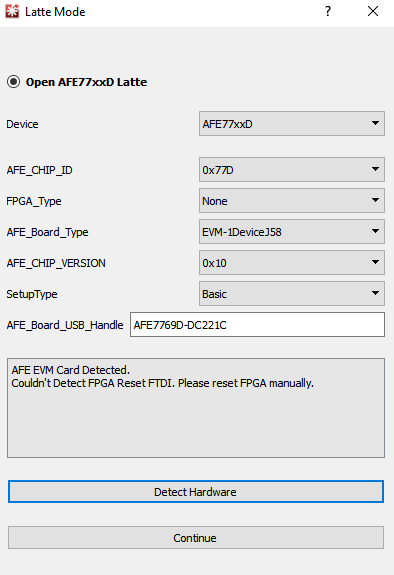  初始設置，AFE77xxD