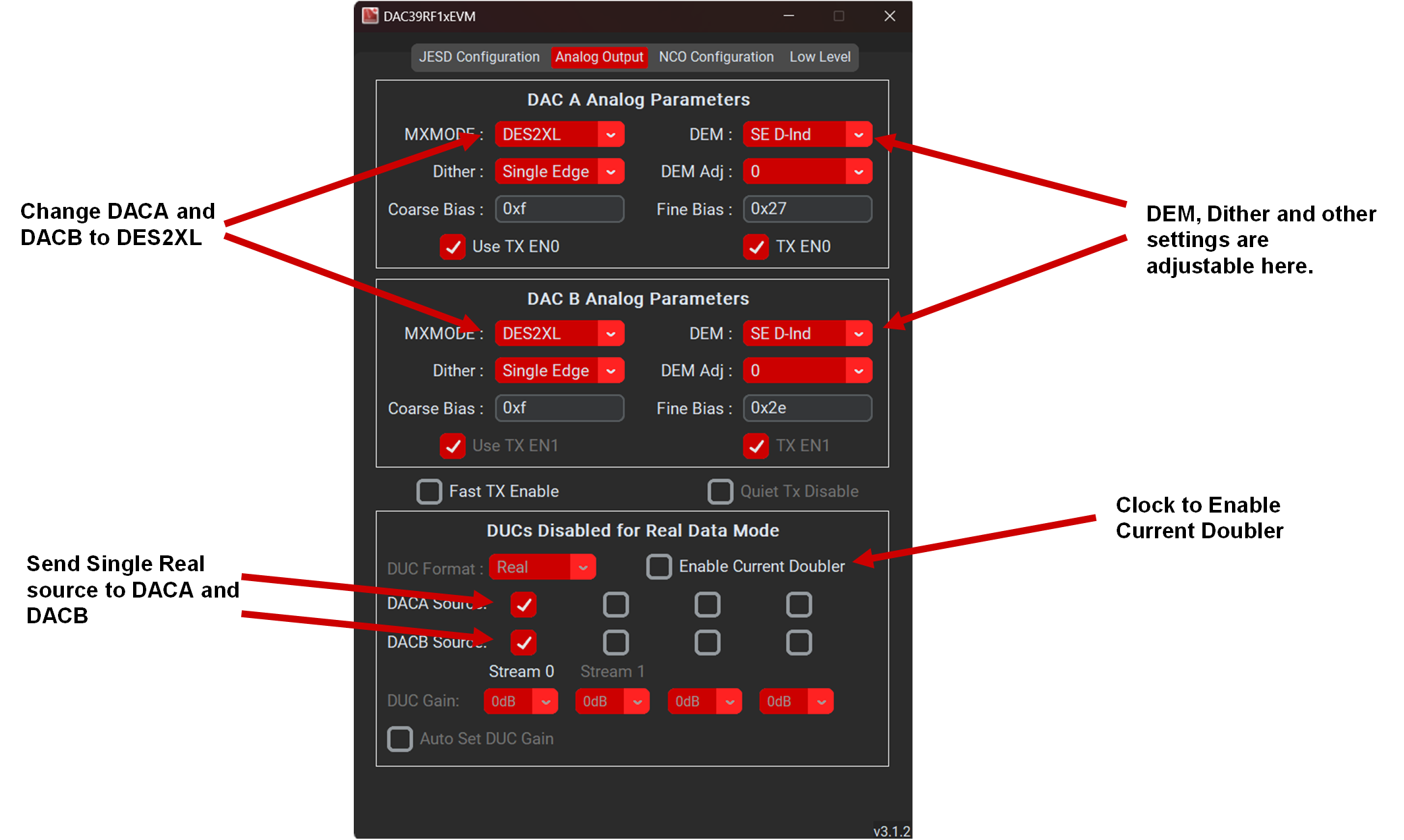 DAC39RF12EVM DAC39RF12EVM GUI 配置步驟，步驟 4