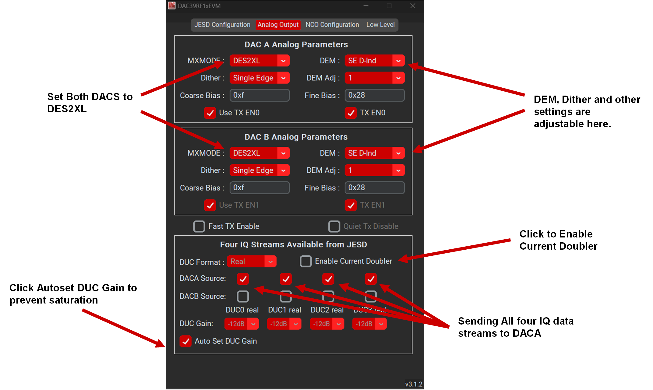 DAC39RF12EVM DAC39RF12EVM GUI 配置步驟，步驟 4