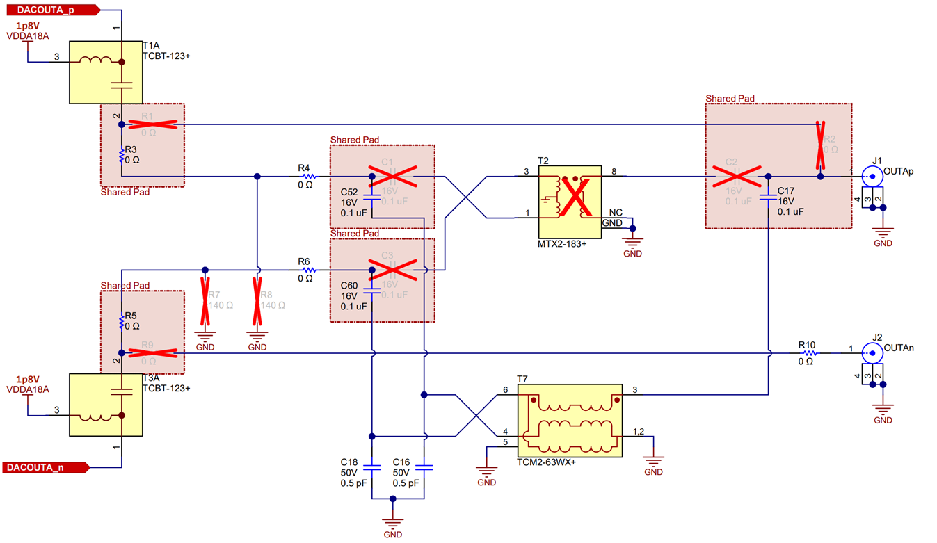 DAC39RF12EVM 模擬輸出路徑 - CHA DAC39RF12EVM 模擬輸出路徑 - CHA