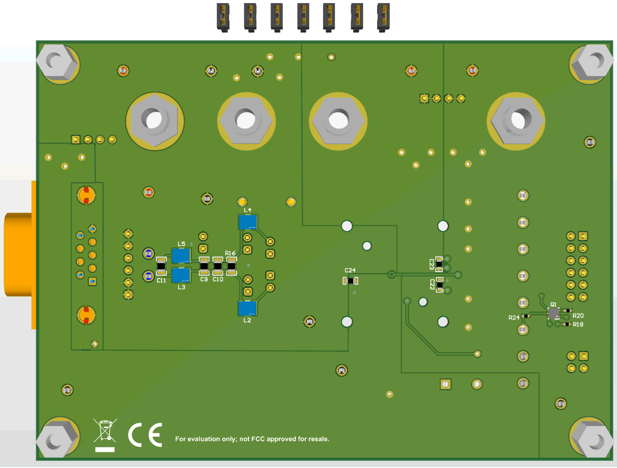 TCAN-SOIC14-EVM EVM 布局（底視圖）