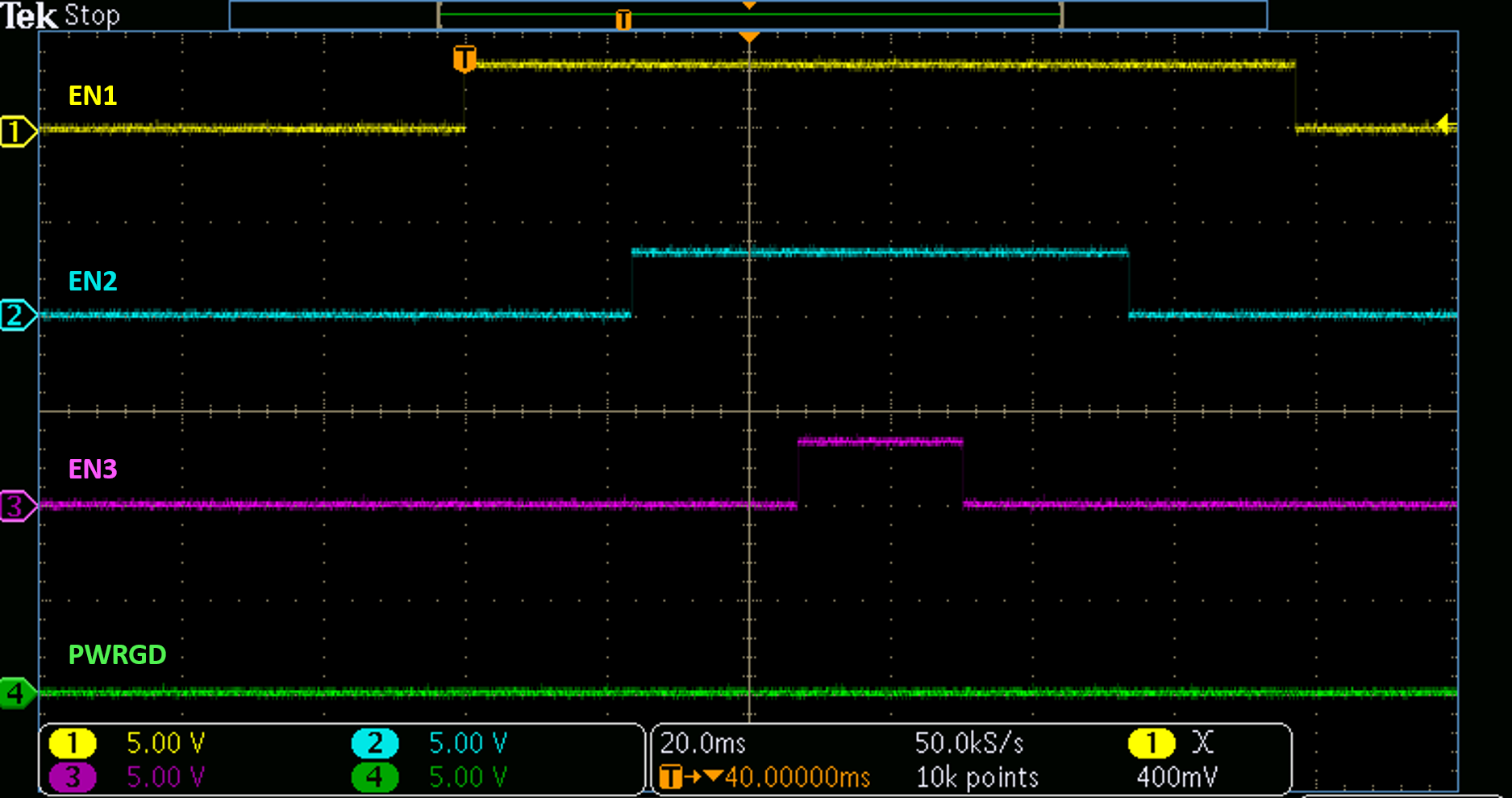 TPS7H3014EVM 調(diào)節(jié)計(jì)時器結(jié)束時間，23ms
