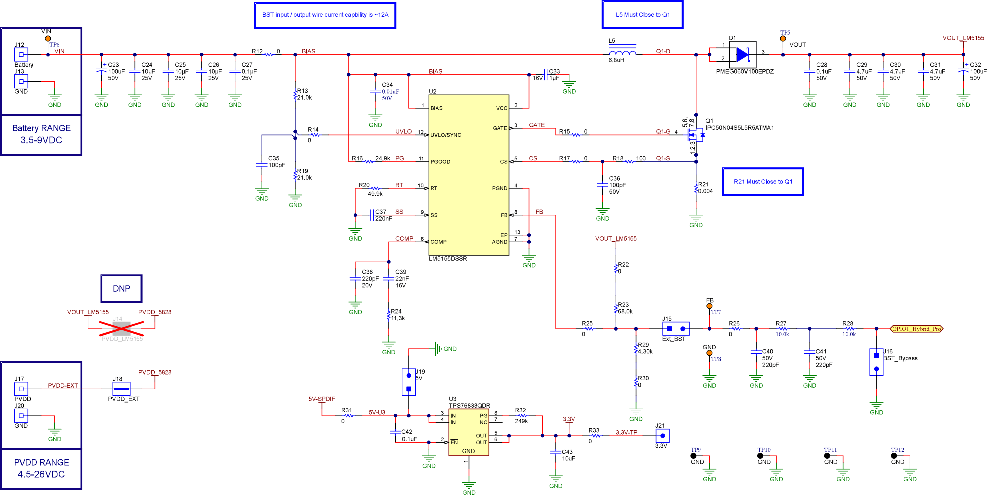 TAS5830EVM TAS5830EVM 原理圖（第 2 個(gè)，共 5 個(gè)）