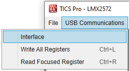 LMX1205MSEVM USB 通信
