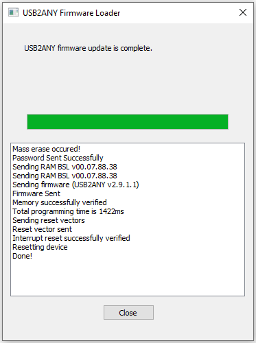 LMX1205MSEVM 固件升級完成