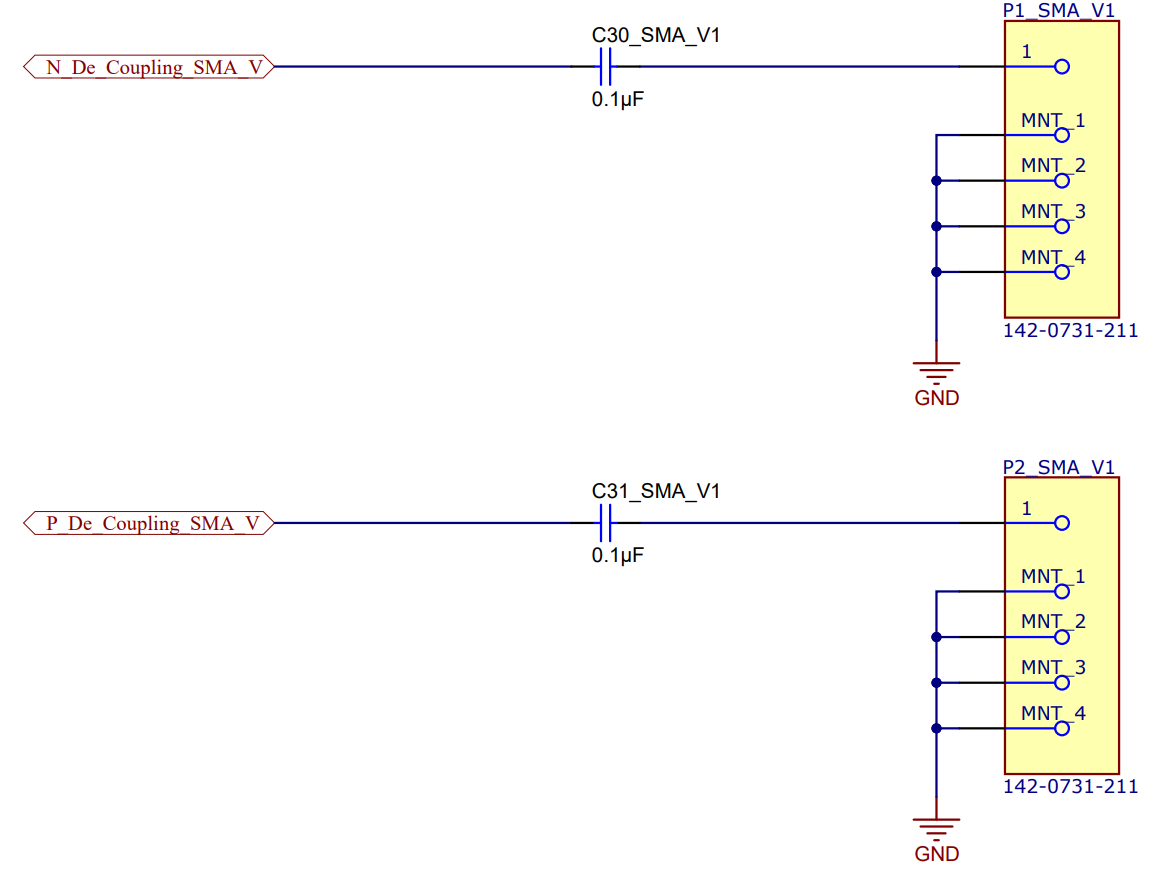 LMX1205MSEVM 適用于次級(jí)器件的垂直 SMA