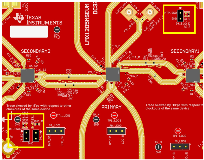 LMX1205MSEVM 倍頻器鎖定檢測跳線
