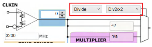 LMX1205MSEVM 分頻器模式的軟件配置