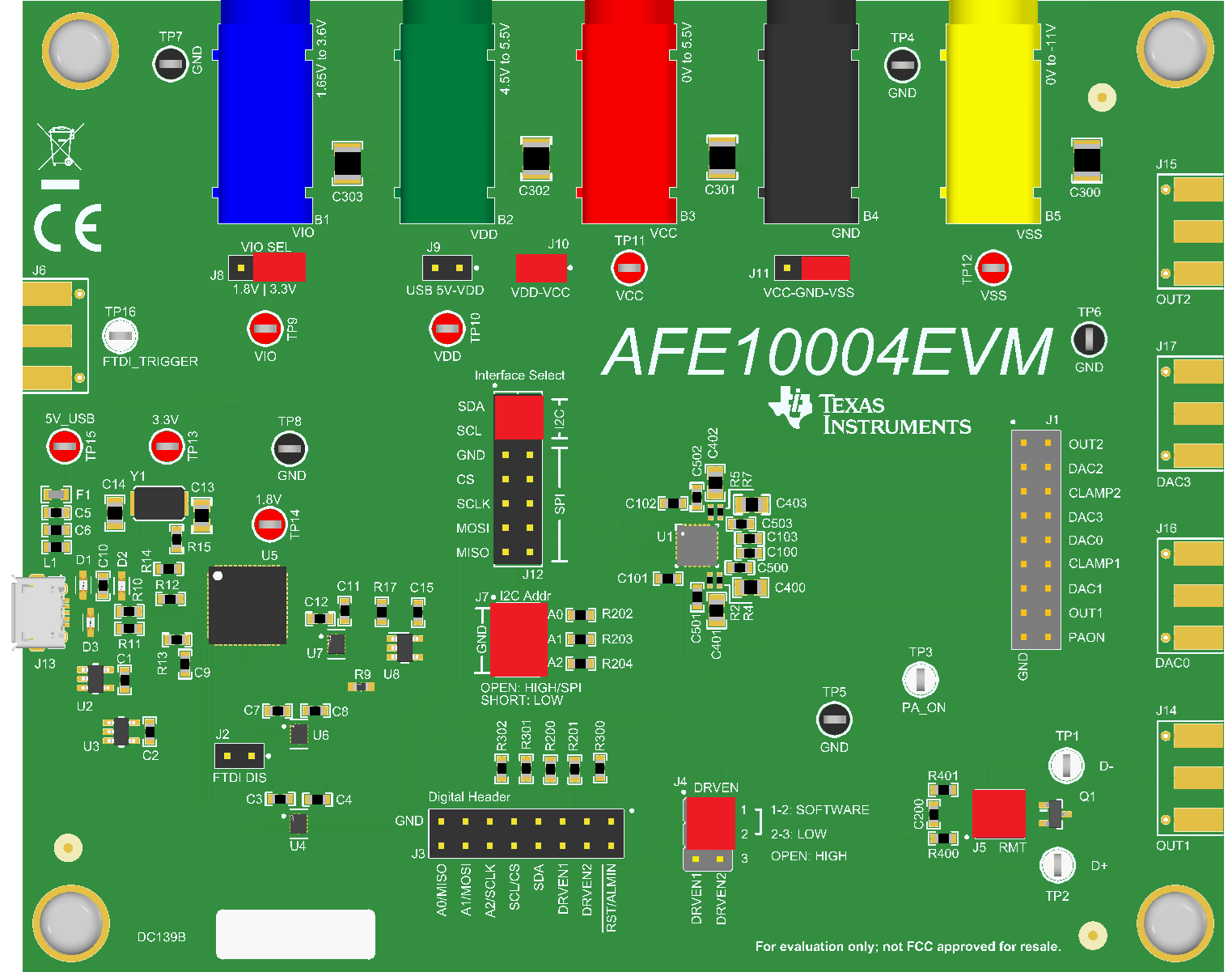 AFE10004EVM AFE10004EVM 默認(rèn)跳線設(shè)置