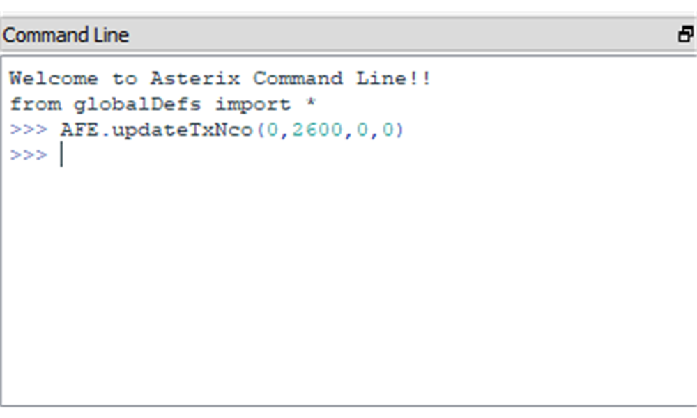TRF-LSC-AFE7950EVM 用于更新 TXNCO 的 Latte 命令提示符