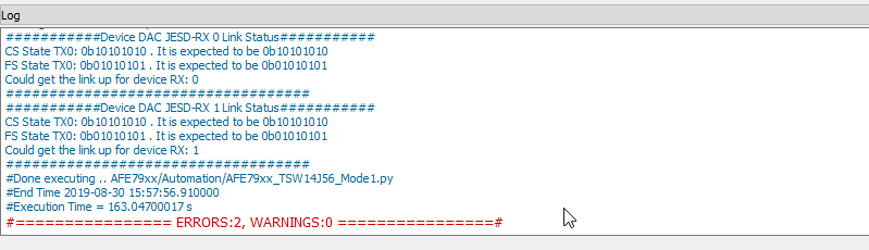 TRF-LSC-AFE7950EVM Latte 錯誤 2