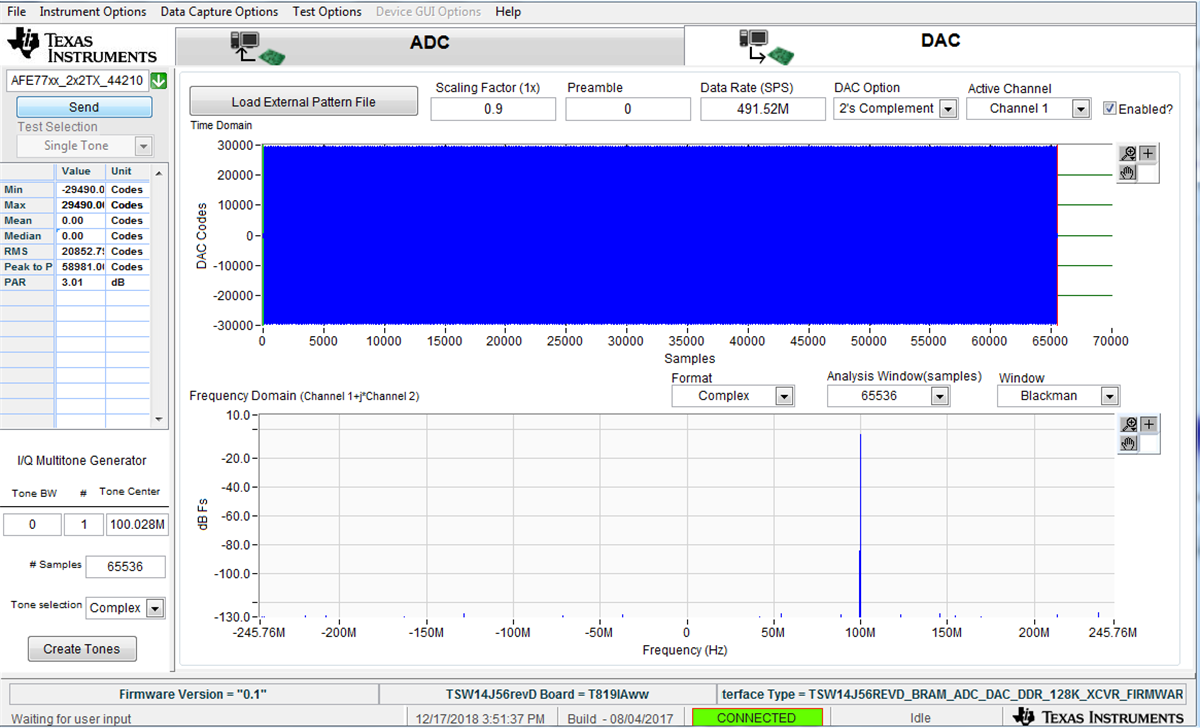TRF-LSC-AFE7950EVM HSDC PRO CW