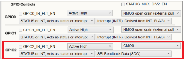 LMK5B12212EVM SPI 模式的 GPIO2 設(shè)置
