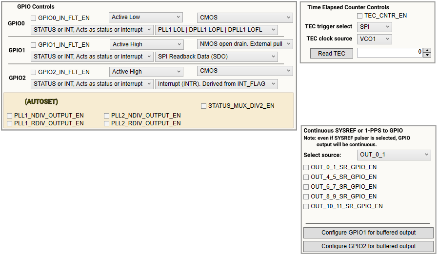 LMK5B12212EVM GPIO 頁(yè)面