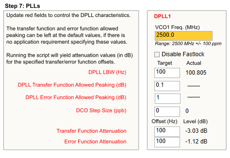 LMK5B12212EVM 第 7 步：PLL