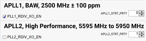 LMK5B12212EVM 級聯(lián) APLL 啟動優(yōu)先級