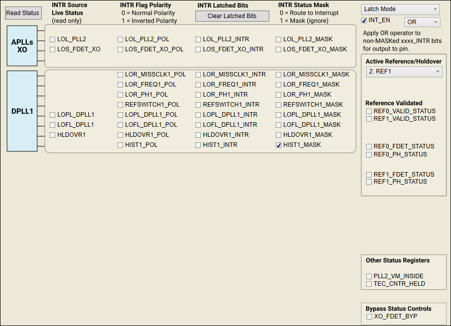 LMK5B12212EVM 讀取狀態(tài)位