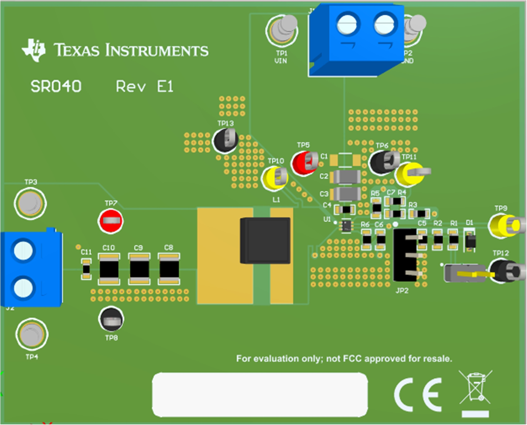 TPS543021EVM TPS543021EVM 連接器和跳線布置