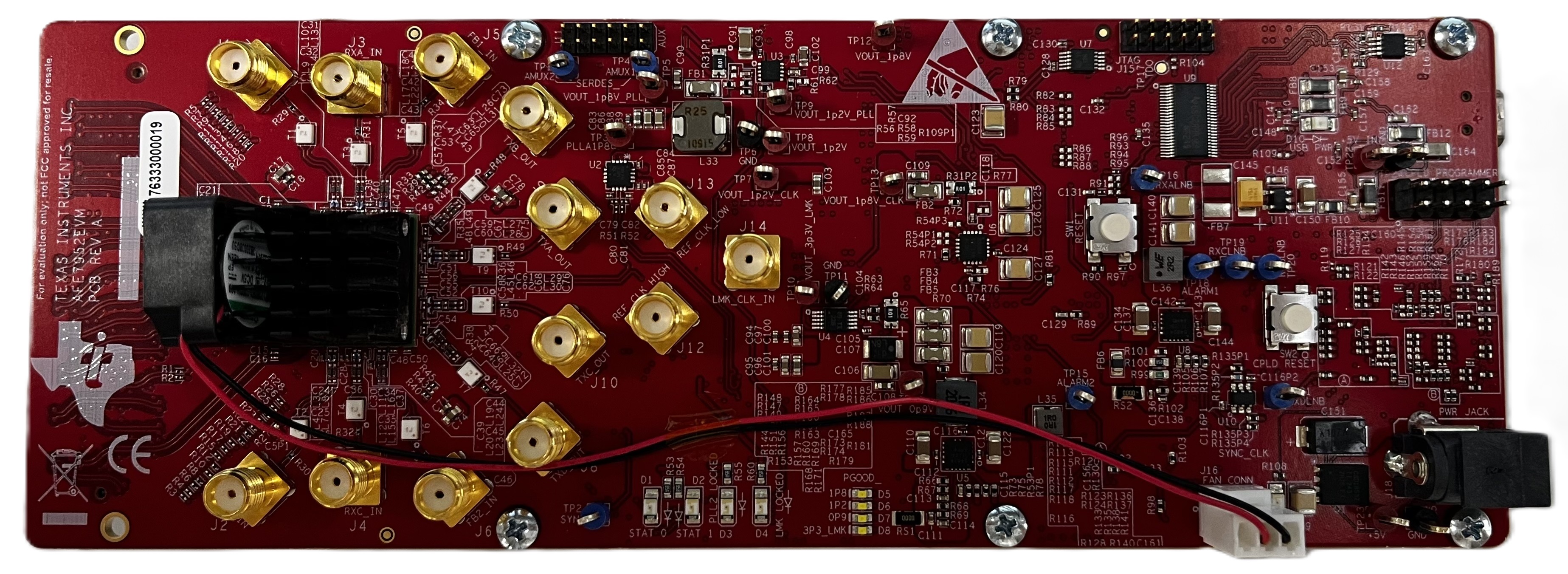 AFE7952EVM AFE7952EVM 頂視圖