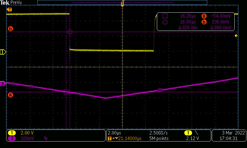  過流保護電路波形 - 下降
